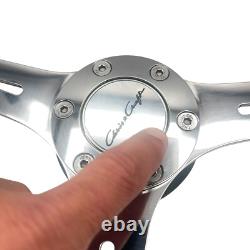 Volant de bateau Gussi Italia Modèle 301 avec jante en bois et logo Chris Craft