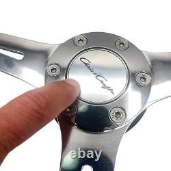 Volant de bateau Gussi Italia Modèle 301 avec jante en bois et logo Chris Craft