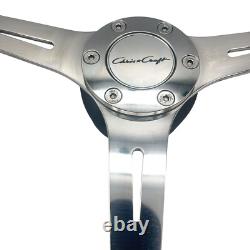 Volant de bateau Gussi Italia Modèle 301 avec jante en bois et logo Chris Craft