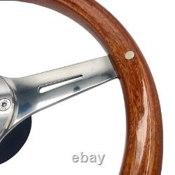 Volant de bateau Gussi Italia Modèle 301 avec jante en bois et logo Chris Craft