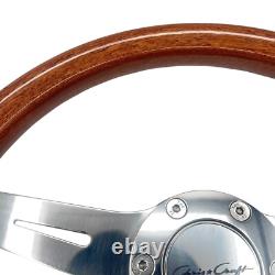 Volant de bateau Gussi Italia Modèle 301 avec jante en bois et logo Chris Craft