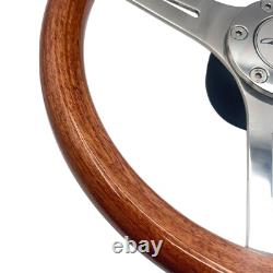 Volant de bateau Gussi Italia Modèle 301 avec jante en bois et logo Chris Craft