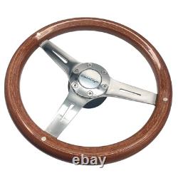 Volant de bateau Gussi Italia Modèle 301 avec jante en bois et logo Chris Craft