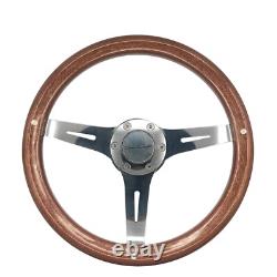 Volant de bateau Gussi Italia Modèle 301 avec jante en bois et logo Chris Craft