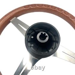 Volant de bateau Gussi Italia Modèle 301 avec jante en bois et logo Chris Craft