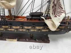 Vtg 32 Fragata Espagnole Année 1780 Modèle de Bateau à Voile de Navire de Guerre Espagnol en Bois