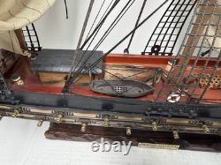 Vtg 32 Fragata Espagnole Année 1780 Modèle de Bateau à Voile de Navire de Guerre Espagnol en Bois