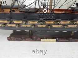 Vtg 32 Fragata Espagnole Année 1780 Modèle de Bateau à Voile de Navire de Guerre Espagnol en Bois