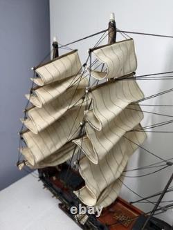 Vtg 32 Fragata Espagnole Année 1780 Modèle de Bateau à Voile de Navire de Guerre Espagnol en Bois