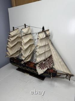 Vtg 32 Fragata Espagnole Année 1780 Modèle de Bateau à Voile de Navire de Guerre Espagnol en Bois