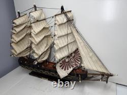 Vtg 32 Fragata Espagnole Année 1780 Modèle de Bateau à Voile de Navire de Guerre Espagnol en Bois