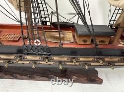 Vtg 32 Fragata Espagnole Année 1780 Modèle de Bateau à Voile de Navire de Guerre Espagnol en Bois