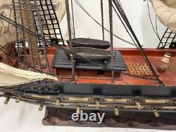 Vtg 32 Fragata Espagnole Année 1780 Modèle de Bateau à Voile de Navire de Guerre Espagnol en Bois