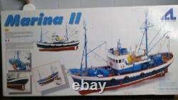 Vtg Artesania Latina MARINA II Maquette de bateau de pêche au thon en bois à l'échelle 1/50 NEUF