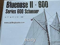 Vtg New Billing Boats Bluenose II Series 600 Wood Model Kit Danemark Bb600 1100