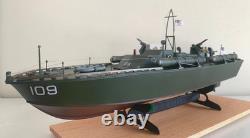 WW2 PT-109 COMMANDÉ PAR LTJG. JOHN KENNEDY - Échelle 164 FABRIQUÉ À LA MAIN AVEC SOCLE EN BOIS