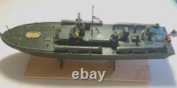 WW2 PT-109 COMMANDÉ PAR LTJG. JOHN KENNEDY - Échelle 164 FABRIQUÉ À LA MAIN AVEC SOCLE EN BOIS