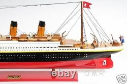 XL Rms Titanic Ocean Liner Modèle En Bois 56 White Star Cruise Ship Line Bateau Nouveau