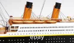 XL Rms Titanic Ocean Liner Modèle En Bois 56 White Star Cruise Ship Line Bateau Nouveau
