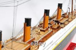 XL Rms Titanic Paquebot Modèle En Bois 56 White Star Cruise Ship Boat Line Nouveau