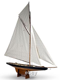 XXL Columbia 1901 America's Cup J Class Yacht Modèle 68 Voilier En Bois Bateau Construit