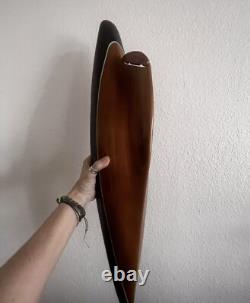 Yacht Voilier en Bois Vintage Modèle de 35 Pouces