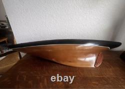Yacht Voilier en Bois Vintage Modèle de 35 Pouces