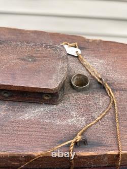 Yacht à Voile en Bois Schoenhut Antique de la Série Planète MARS avec Socle des Années 1930