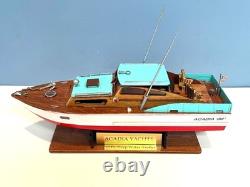 Yacht de Pêcheur Sportif en Modèle de Bateau Style Chris Craft Tout en Bois 13 Croiseur de Cabine