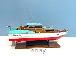 Yacht de Pêcheur Sportif en Modèle de Bateau Style Chris Craft Tout en Bois 13 Croiseur de Cabine