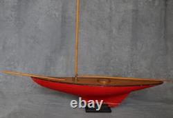 Yacht de bassin vintage anglais ancien, grande coque de 36 pouces, idéal pour restauration