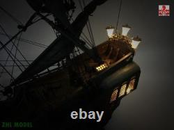 ZHL 1/65 Le modèle de bateau en bois Black Pearl version dorée 2021, kit de 31 pouces, cadeau