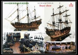 ZHL 1/65 Le modèle de bateau en bois Black Pearl version dorée 2021, kit de 31 pouces, cadeau