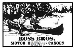 (c) Vieille Ville Otca Modèle Canoe 17' Projet De Toile En Bois Lodge Camp De Bateau De 1930